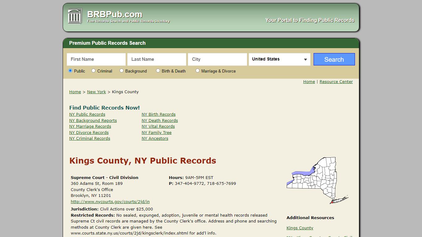 Kings County Public Records | Search New York Government Databases